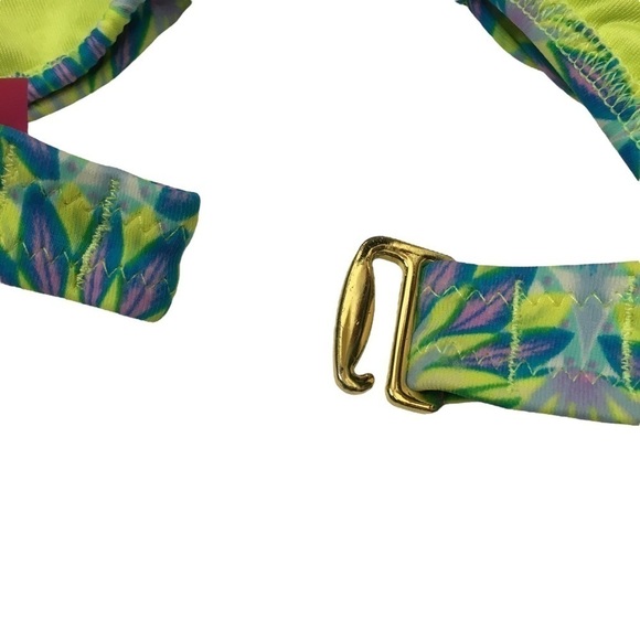 VICTORIA’S SECRET Bikini Tube Twist Top Ruched Bottoms Floral Multicolor Medium - Picture 8 of 16